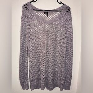 Maurices Open Knit Pull Over Sweater Lavender Plus Sz‎ 2